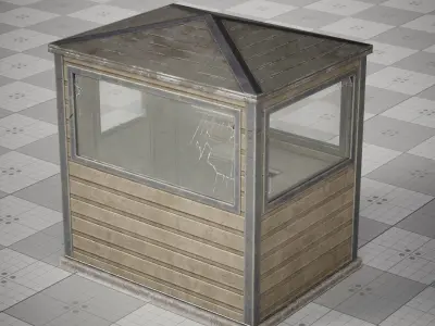 Realistic Cabin Low-poly 3D model