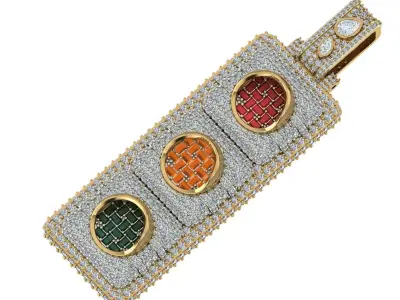 Traffic lights  pendant 3D print model 3D print model