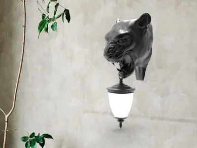 jaguar Wall Lamp 3D print model