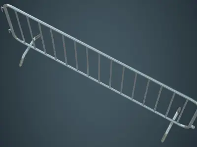 Crowd Barrier 2A Low-poly 3D model