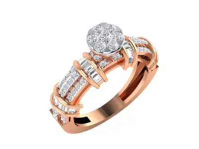  Women Ring Render 3dm STL MTL SLC JCD OBJ FBX Details 3D print model 45