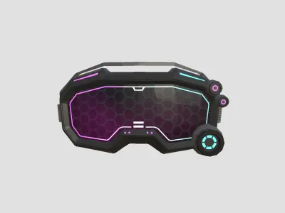 SciFi Glasses Low Poly A06 - Character Design Low-poly 3D model
