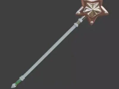 Magical Star Wand Prop 3D Model Low-poly 3D model