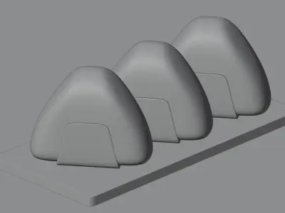 Rice Balls  Low-poly 3D model