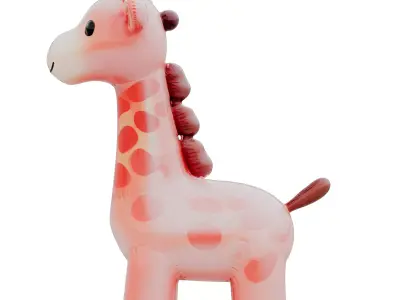Inflatable Giraffe Toy Low-poly 3D model