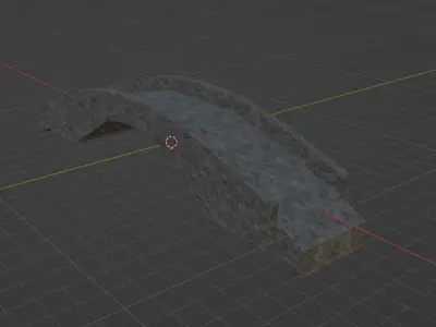 Medieval stone bridge Free 3D model