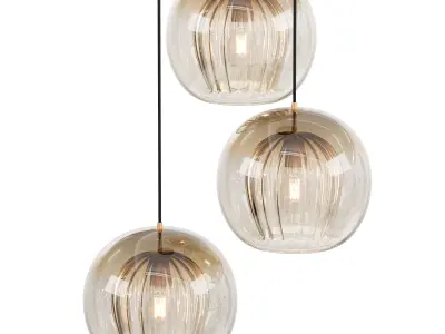 Glass Hanging Pendant Lamp 3D model
