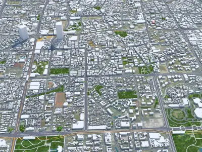 Foshan Guangdong Province China 55km AI Low-poly 3D model