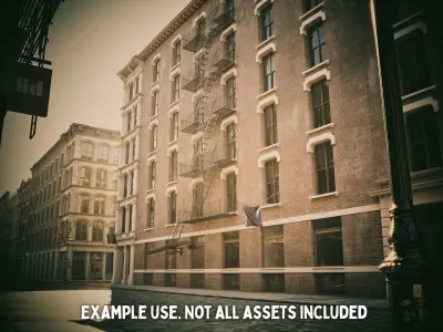  Photorealistic NYC Soho Block 