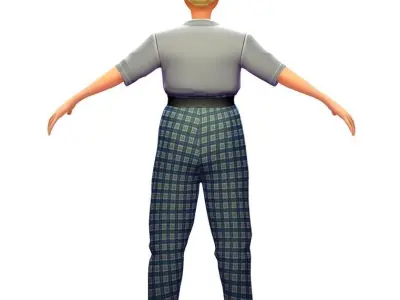 Cartoon Low Poly Style Avatar 017 3D Model Low-poly 3D model