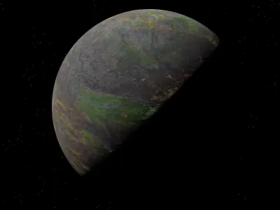 alien moon 003 Low-poly 3D model