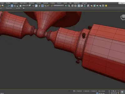 Davis Double Sconce Low-poly 3D model