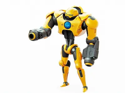 Guard Droid X-5000   RIGGED 3D model