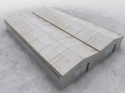 LKKV Double Hangar Low-poly 3D model