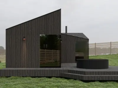 Small Scandinavian SAUNA 3D model