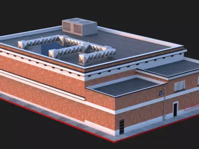 144 N Brand Blvd - Los Angeles Brick Building  3D model