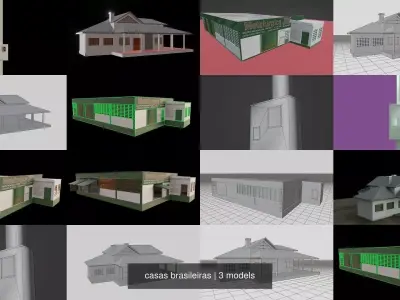 casas brasileiras 3D Model Pack