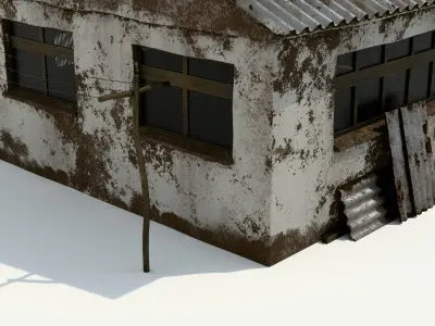 Old house 03 Low-poly 3D model