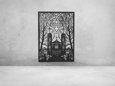 church 3d art filler 3D print model