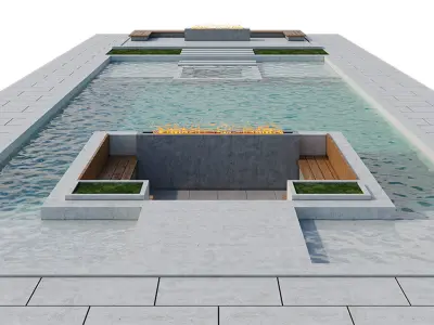 Pool To Modern Homes 3D model