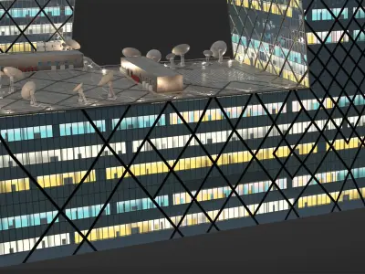  CCTV TV Tower with Night Illumination 