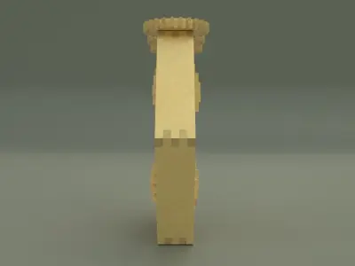 Wooden wind spinner 3D model