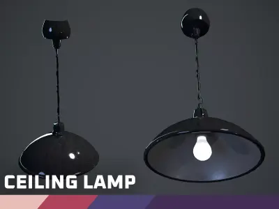 Ceiling Lamp Low-poly 3D model get