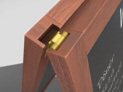 Gastro-Aufsteller Kundenstopper 1  Low-poly 3D model