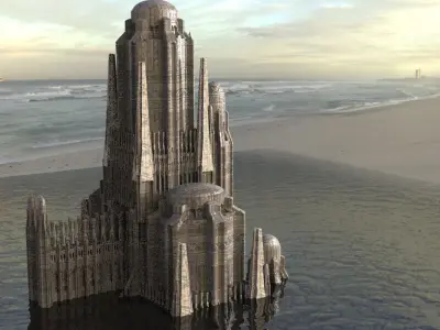 Desert fortress 1 3D model