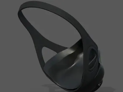 Gas mask helmet 3d model military combat fantasy  Low-poly 3D model