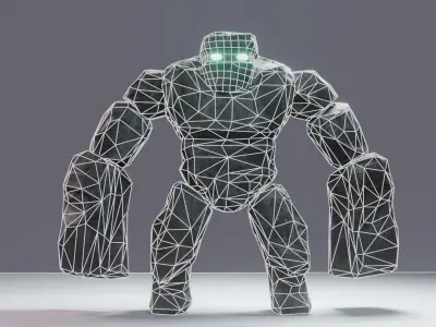 Giant Stone Free low-poly 3D model