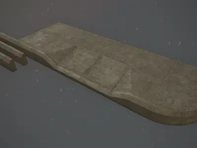 Sidewalk - Modular Set 2 Color Options Low-poly 3D model