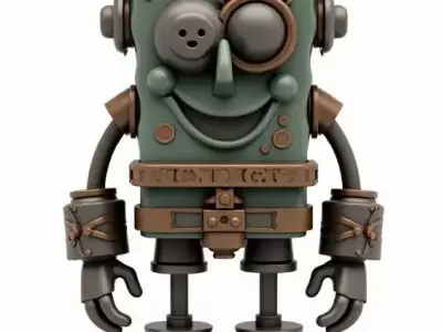 steampunk SpongeBob 3D print model