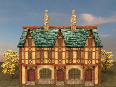 Old house Low-poly 3D model