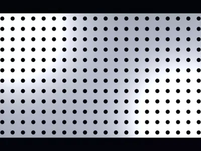 Perforated panel with 12 percent opening 25O64 3D model