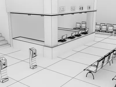 Hospital Entrance Floor 3D model