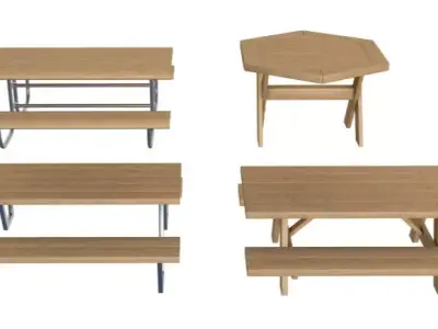 Picnic Table collection 3D model