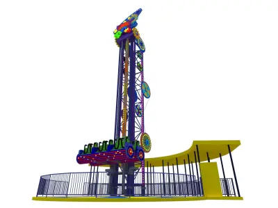 Jump Frog Drop Tower 3D model