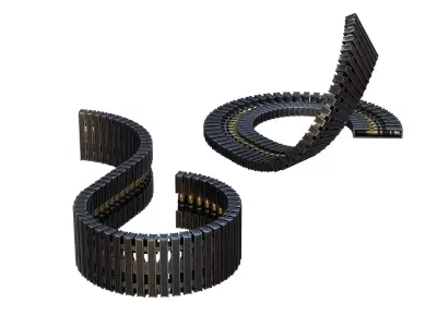 Ammo Feed Chute with Ammo Low-poly 3D model