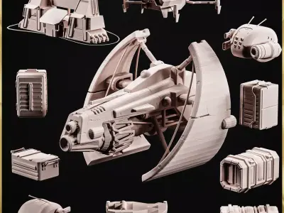 20 Different Galactic Space Pack STL Collection 3D print model
