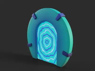 Cartoon Portal 6 Low-poly 3D model