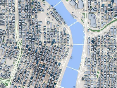 Portland City Oregon USA 3D model