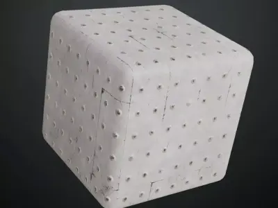 White Metal Panel PBR Seamless Texture