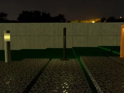 Garden Bollard Lights  Free low-poly 3D model