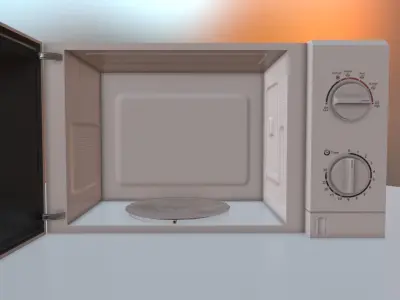 PBR Microwave Oven Low-poly 3D model