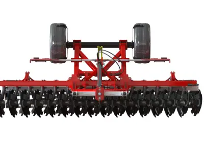 WG 0007 -  semi-mounted heavy disc harrow 4m 3D model