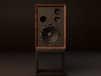 Vintage Hi-Fi Speakers - No Brand 3D model