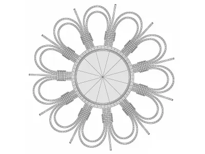 Esger Daisy Petal Accent Mirror 3D model