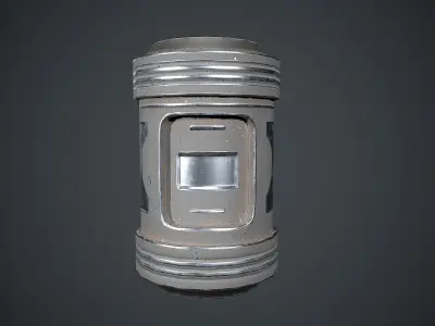 Sci-Fi Barrel Low-poly 3D model