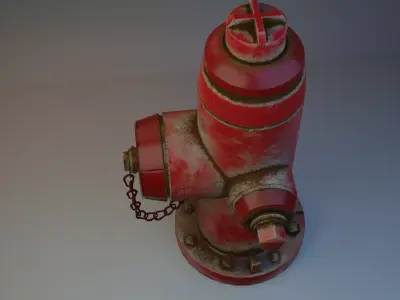 Fire Hydrant Low-poly 3D model